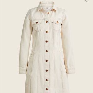 J. Crew Denim Cream Button Dress